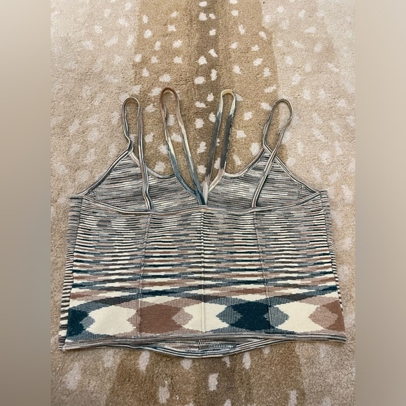 Anthropologie blue brown space dye strappy tank top women’s size medium - Picture 3 of 9